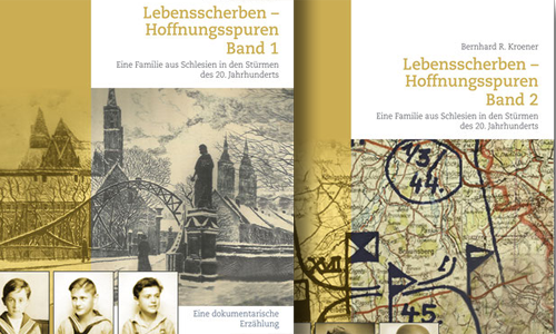 Buchcover: Bernhard E. Kroener: Lebensscherben – Hoffnungsspuren, Band 1 und 2 (Ausschnitt)