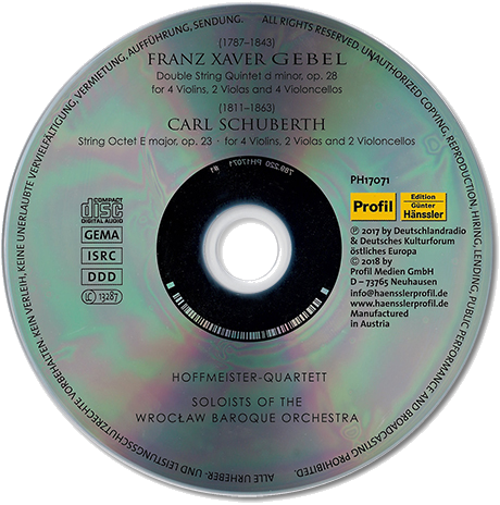 CD: Franz Xaver Gebel: Doppelquintett op. 28 | Carl Schuberth: Oktett op. 23