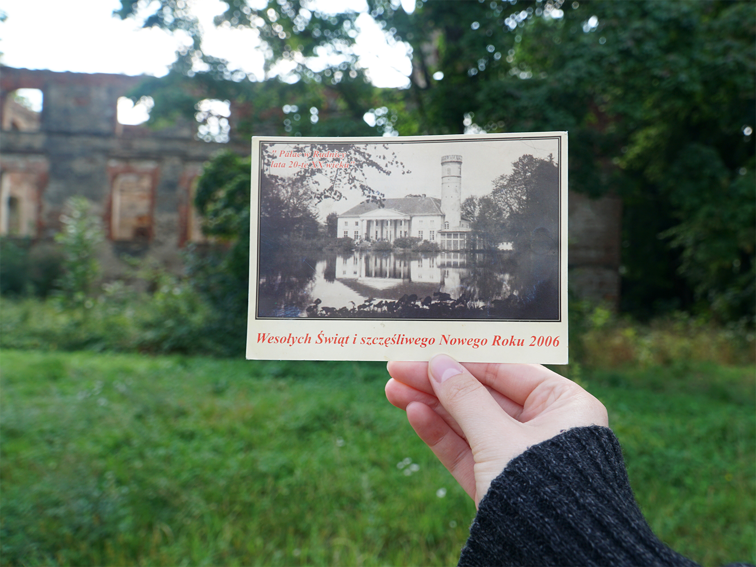 Schloss Raudnitz/Rudnica; ein Nachbar zeigte uns diese Ansichtskarte vom Anfang des 20. Jahrhunderts.