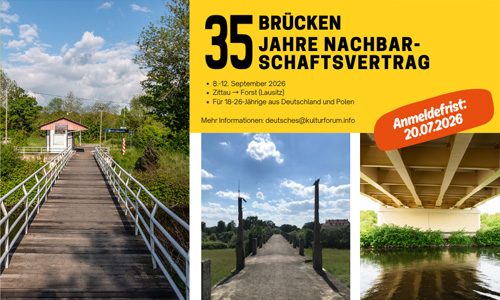 »35 Brücken − 35 Jahre Nachbarschaftsvertrag« – Deutsch-polnisches Fahrradprojekt | Fotos: Thomas Voßbeck, Grafik: Oliwia Drozdowicz und Saskia Aberle Partner