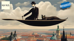 KI-Fantasie zum Thema »Kafka und Prag«, Nachbearbeitung: © Deutsches Kulturforum östliches Europa
