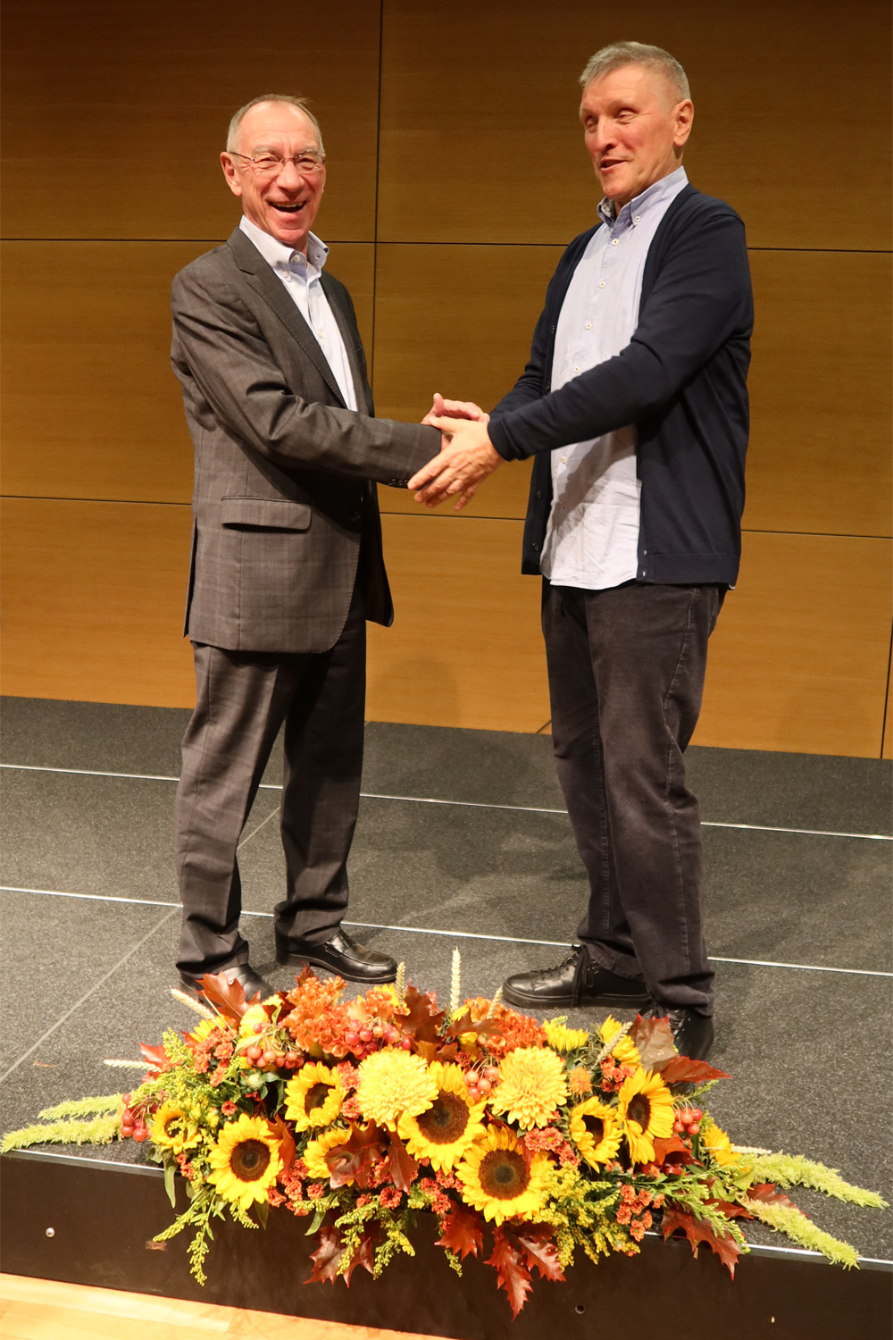 Laudator Rainer Rother und Georg-Dehio-Kulturpreisträger Hermann Pölking