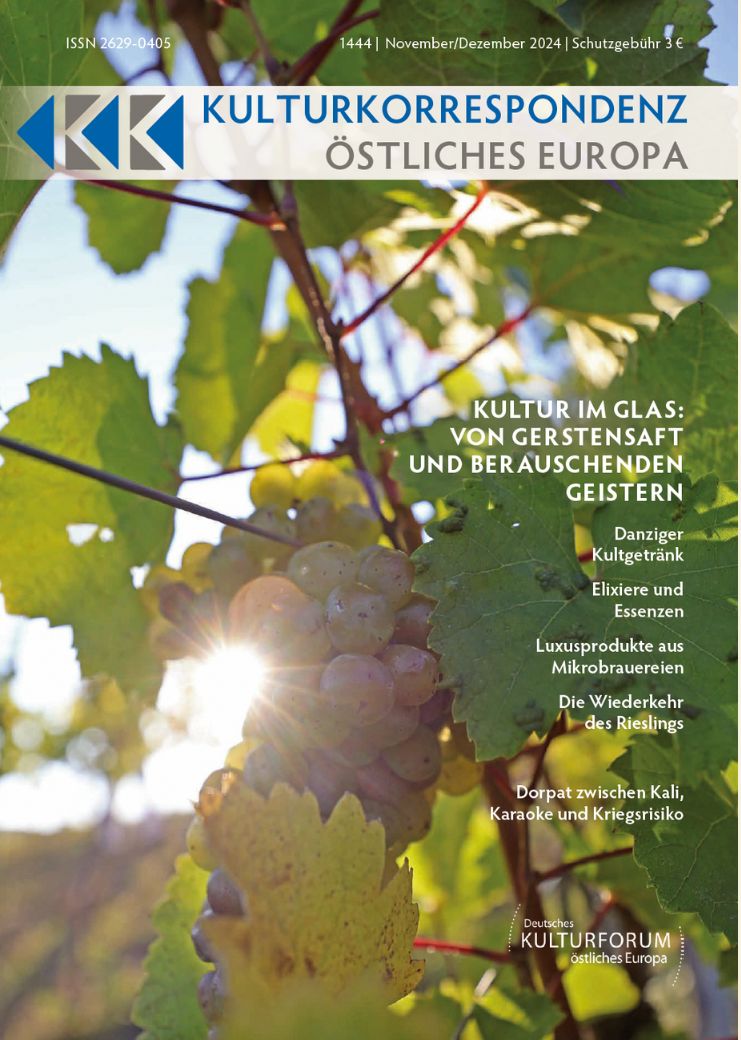 Titelbild: Kultur im Glas: Von Gerstensaft und berauschenden Geistern | KK – Kulturkorrespondenz östliches Europa Nr. 1444 – Ausgabe November/Dezember 2024