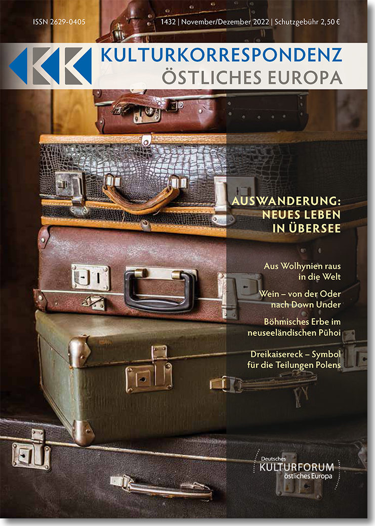 Cover: Kulturkorrespondenz östliches Europa – Ausgabe 1432: Auswanderung: neues Leben in Übersee