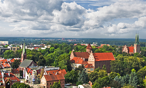 Panorama der Stadt Allenstein/Olsztyn. Foto: © Marcin Kierul