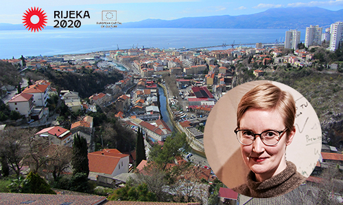Panorama der Stadt Rijeka von der Burg Trsat aus gesehen. Foto: © I. Szöllösi, Deutsches Kulturforum. Portrait Alexandra Stahl. Foto: © Philipp Laage