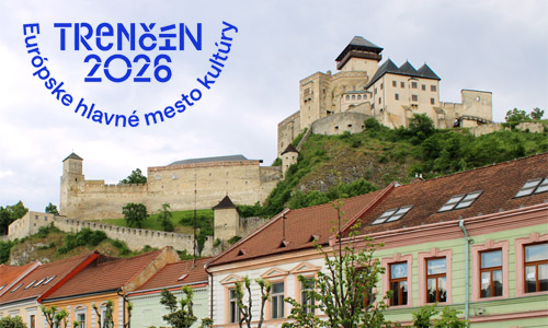 Marktplatz und Burg von Trentschin/Trenčín, das Wahrzeichen der Stadt. In der Fußgängerzone werden im Kulturhauptstadtjahr zahlreiche Festivals stattfinden. Foto: © Tobias Weger, IKGS München (Ausschnitt) Partner