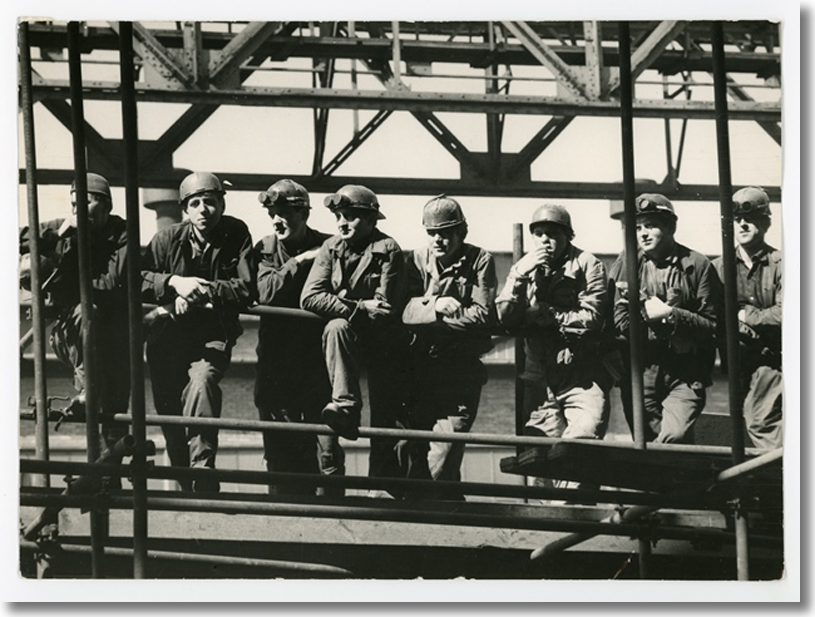 Arbeiter auf der Danziger Werft, ca. 1980. Foto: © Zenon Mirota