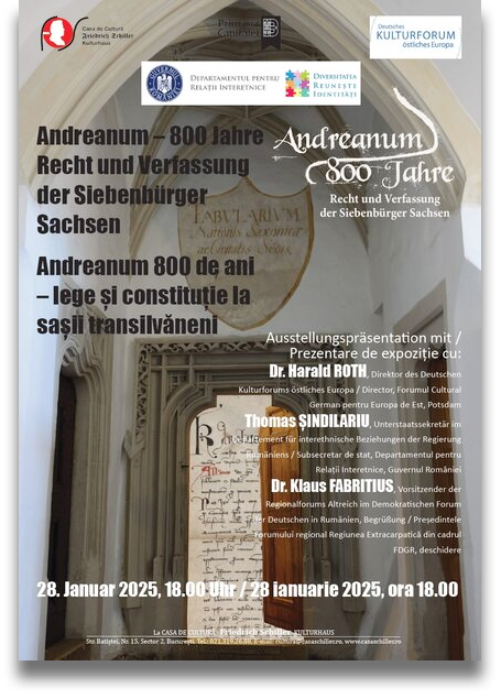 Plakat zur Ausstellung im Kulturhaus Friedrich Schiller Bukarest