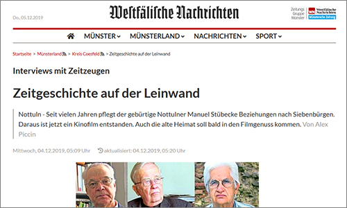 Screenhot von www.wn.de – Online-Ausgabe der Westfälischen Nachrichten