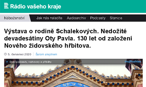 Screenshot von der Website des »Český rozhlas – Rádio vašeho kraje«