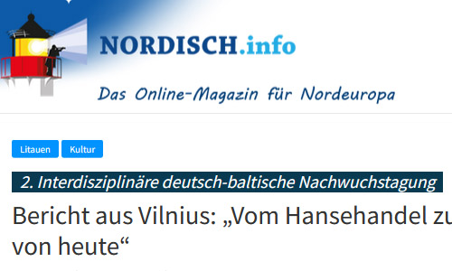 Screenshot: 05.11.2024, www.nordisch.info: Bericht aus Vilnius: »Vom Hansehandel zum Kochbuch von heute« (Ausschnitt)