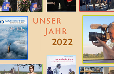 Collage: Unser Jahr 2022 – Jahresbericht des Deutschen Kulturforums östliches Europa (Ausschnitt)