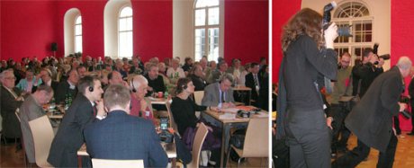 Ein gefüllter Saal und eine rege Medienbeteiligung: Die Ackermann-Gemeinde und die Bernard-Bolzano-Stiftung können auf eine erfolgreiche Veranstaltung zurückblicken.